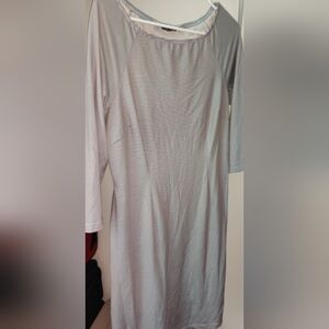 J. McLaughlin Brown And Blue Catalina Cloth Stripe Dress Size M